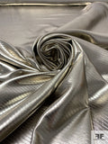 Italian Solid Twill-Weave Lamé - Silvery-Gold