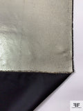 Italian Solid Twill-Weave Lamé - Silvery-Gold