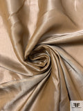 Italian Vintage Ralph Lauren Solid Silk Blend Lamé - Light Gold / Light Brown