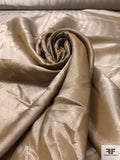 Italian Vintage Ralph Lauren Solid Silk Blend Lamé - Light Gold / Light Brown