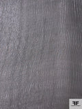 Italian Crinkled Silk Blend Gauze with Shimmer - Gunmetal Grey / Silver