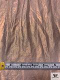 Italian Solid Foil Printed Polyester Twill - Pearlized Nude