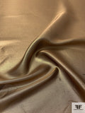 Italian Slub-Look Gazar Like Lamé - Brushed Gold / Black