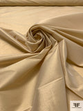 Italian Solid Lamé with Vertical Stretch - Light Gold