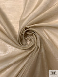 Italian Sheer Organdy Lamé - Metallic Shaker Beige