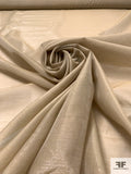 Italian Sheer Organdy Lamé - Metallic Shaker Beige