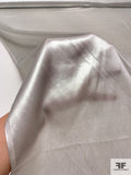 Italian Metallic Silk Charmeuse - Silver