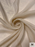 Lurex Pinstriped Silk Chiffon - Gold / Dusty Cream