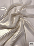 Italian Foil Printed Polyester Chiffon - Pearlized Gold