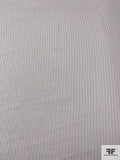 Lurex Pinstriped Slightly Crinkled Silk Chiffon - Off-White / Gold