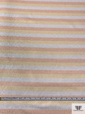 Italian Horizontal Striped Lamé - Rose Gold / Gold / Silver