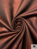 Italian Solid Lamé Suiting - Copper / Black