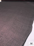 Italian Foil Printed Crinkled Silk Chiffon - Bordeaux / Black