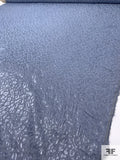 Italian Slightly Textured Animal Pattern Glossy Voile - Dusty Blue