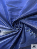 Italian Liquid-Look Silk and Cotton Backed Novelty - Glossy Navy Blue