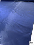 Italian Liquid-Look Silk and Cotton Backed Novelty - Glossy Navy Blue