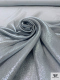 Italian Solid Couture Lamé Silk Chiffon - Metallic Grey