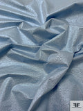 Italian Tissue Lamé with Vertical Stretch - Metallic Sky Blue