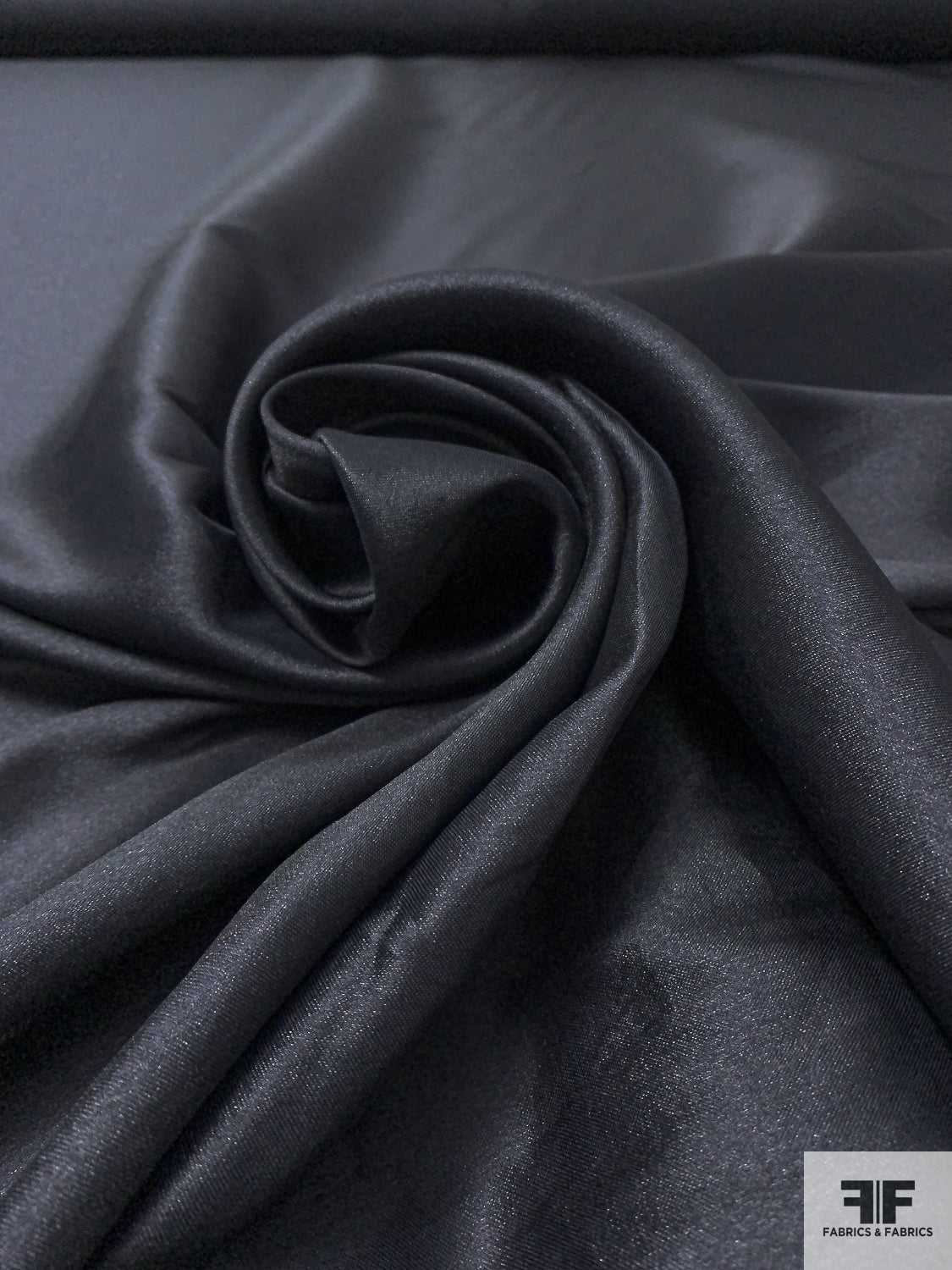 Italian Solid Satin Lamé - Black  FABRICS & FABRICS – Fabrics & Fabrics