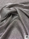 Italian Solid Couture Lamé Silk Blend - Silver / Black