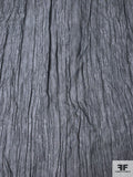 Italian Slightly Textured Novelty Shimmer Organza - Black / Silver