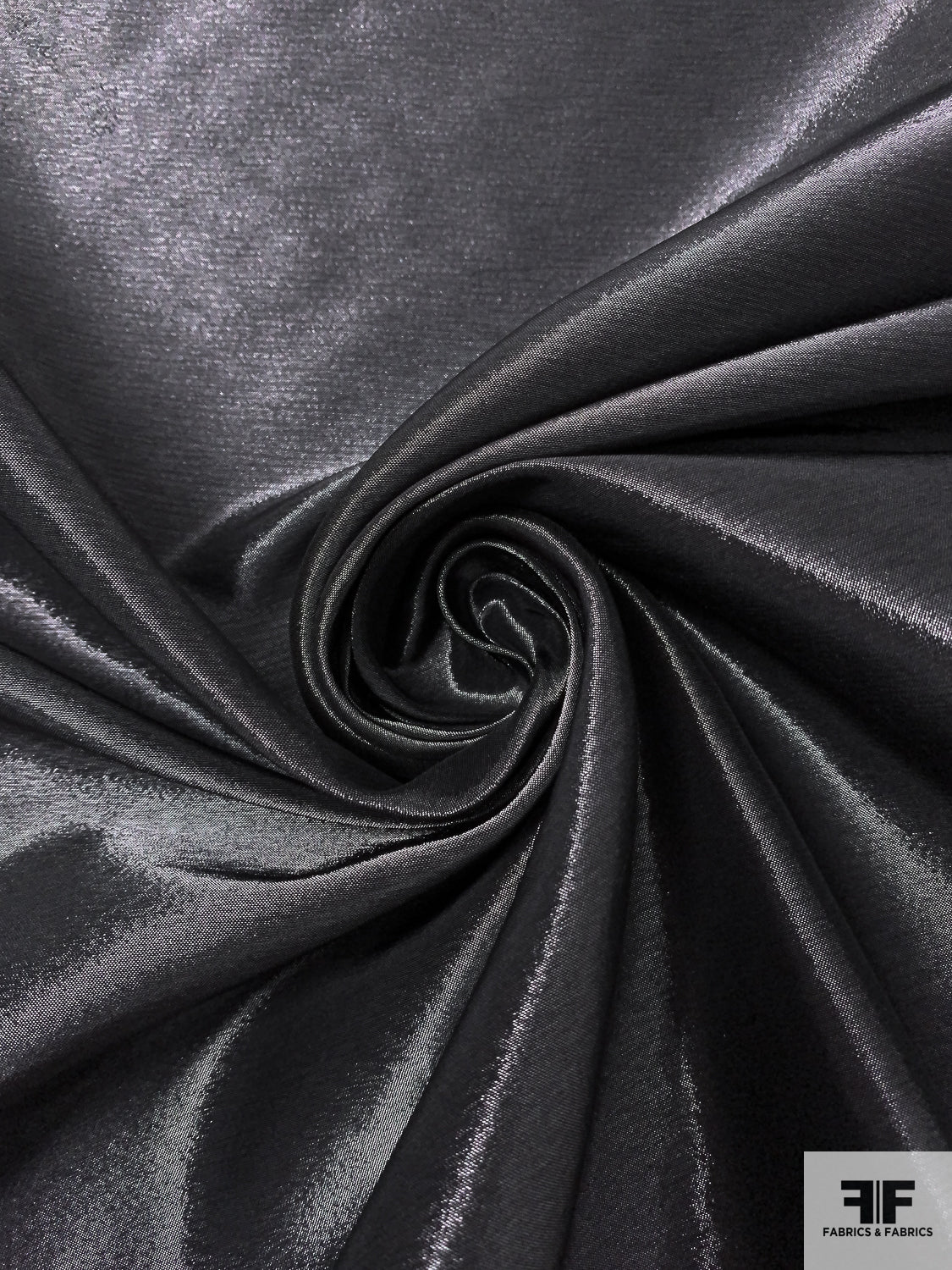Italian Solid Satin Lamé - Black  FABRICS & FABRICS – Fabrics