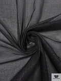 Italian Metallic Cotton Gauze - Black / Silver