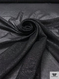 Italian Metallic Cotton Gauze - Black / Silver