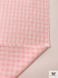 Italian Reversible Bouclé Spring Suiting - Pink / Light Ivory
