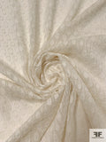 Oval Chain Burnout Clip Polyester Chiffon - Ivory