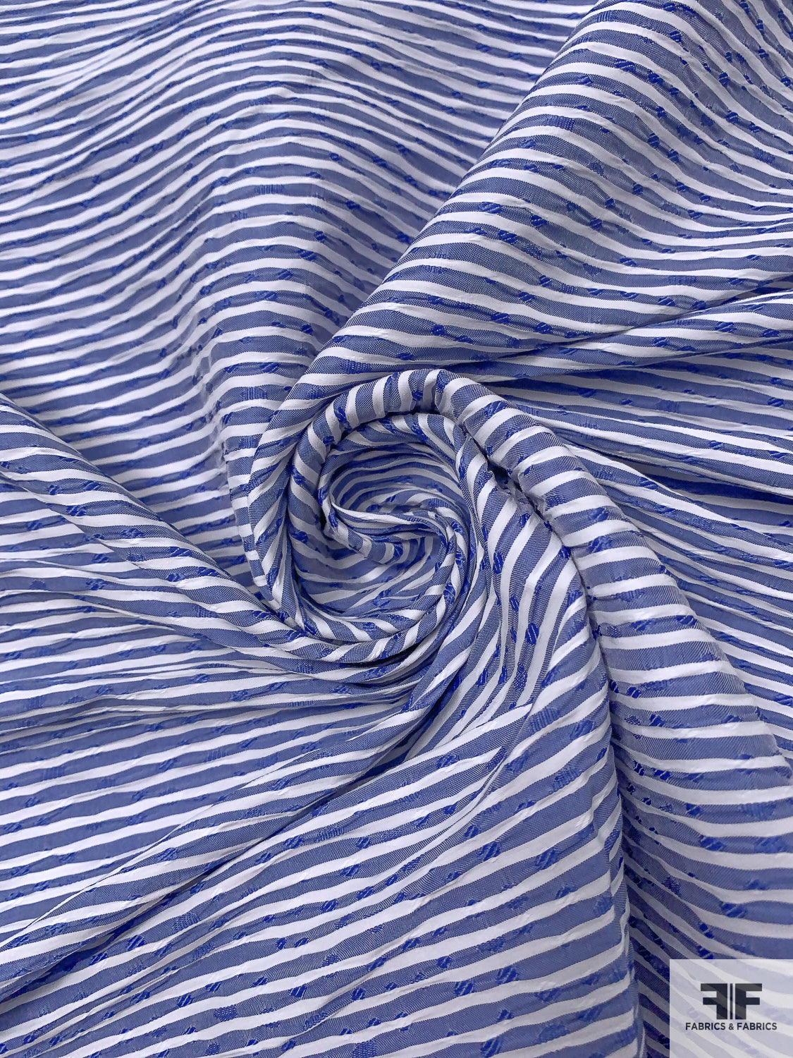 striped cotton dress fabric uk Dressmaking Fabric | Henry Stripe Double Gauze Cotton - Blue
