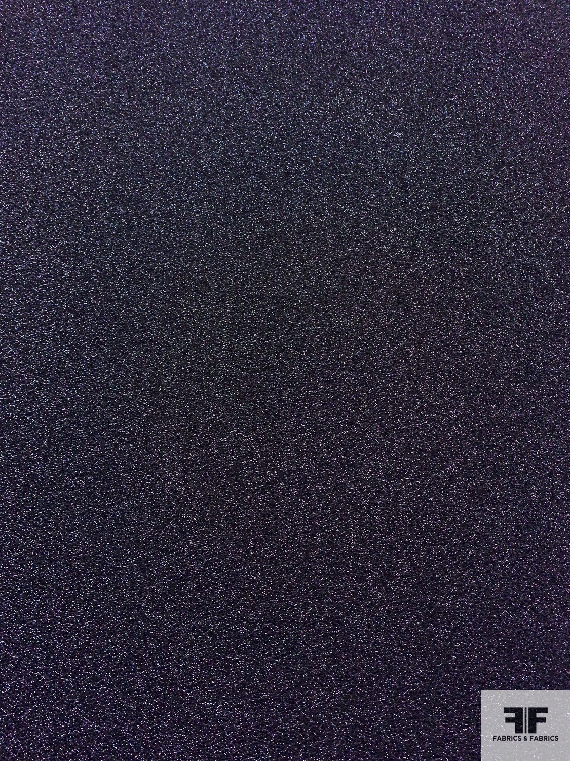 Sparkly Stretch Lamé Kint - Metallic Purple / Black