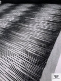 Fine Tulle with Streaky Glittery Cracked Ice Design - Black