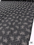 Circle Burnout and Pixel Bursts Printed Polyester Chiffon - Black / Off-White