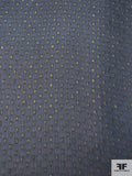 Lurex Dot Polyester Chiffon - Navy / Gold