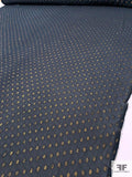 Lurex Dot Polyester Chiffon - Navy / Gold