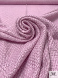 Basketweave Lightweight Wool Coating - Orchid Pink