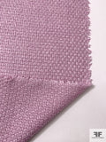 Basketweave Lightweight Wool Coating - Orchid Pink