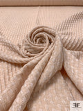 Basketweave Textured Wool Blend Novelty Tweed - Champagne Beige