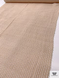 Basketweave Textured Wool Blend Novelty Tweed - Champagne Beige