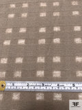 Open Squares Novelty Brushed Wool - Soft Khaki