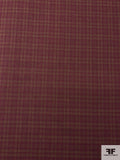 Plaid Flannel Wool Suiting - Boysenberry / Saddle Brown