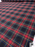 Plaid Wool Suiting - Red / Black / Evergreen / Yellow / Blue