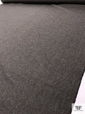 Herringbone Soft Brushed Wool Blend Flannel Suiting - Black / Taupe