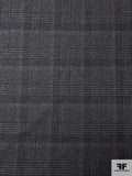 Classic Plaid Wool Blend Jacket Weight - Grey / Black