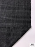 Classic Plaid Wool Blend Jacket Weight - Grey / Black