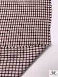 Small Plaid Yarn-Dyed Suiting - Pink / Black / Off-White