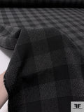 Buffalo Plaid Yarn-Dyed Lightweight Suiting - Black / Off-White