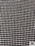 Houndstooth Brushed Jacket Weight with Lurex Fibers - Black / Off-White / Silver