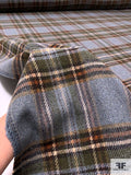 Plaid Soft Wool Blend Jacket Weight - Grey / Olive Green / Dark Ochre / Beige